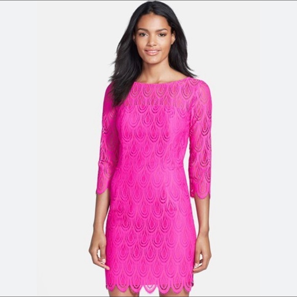 Lilly Pulitzer Pink Lace Dress - Picture 1 of 7